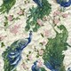 image 1 of Limetree Hera Peacock Vinyl Textured Wallpaper - Multicoloured - 10m x 53cm Multi