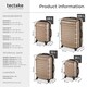 image 6 of Suitcase Set of 4 ABS Hard Shell Luggage Travel Trolley 4 Wheel Lightweight Telescopic Handle | Cream | champagne | 1