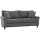 image 1 of HOMCOM Fabric Sofa 3 Seater Sofa for Living Room w/ Throw Pillow Grey