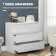 image 4 of HOMCOM Chest of Drawers, 3-Drawer Storage Organiser Unit for Bedroom, Living Room, 80 x 39 x 73cm, White