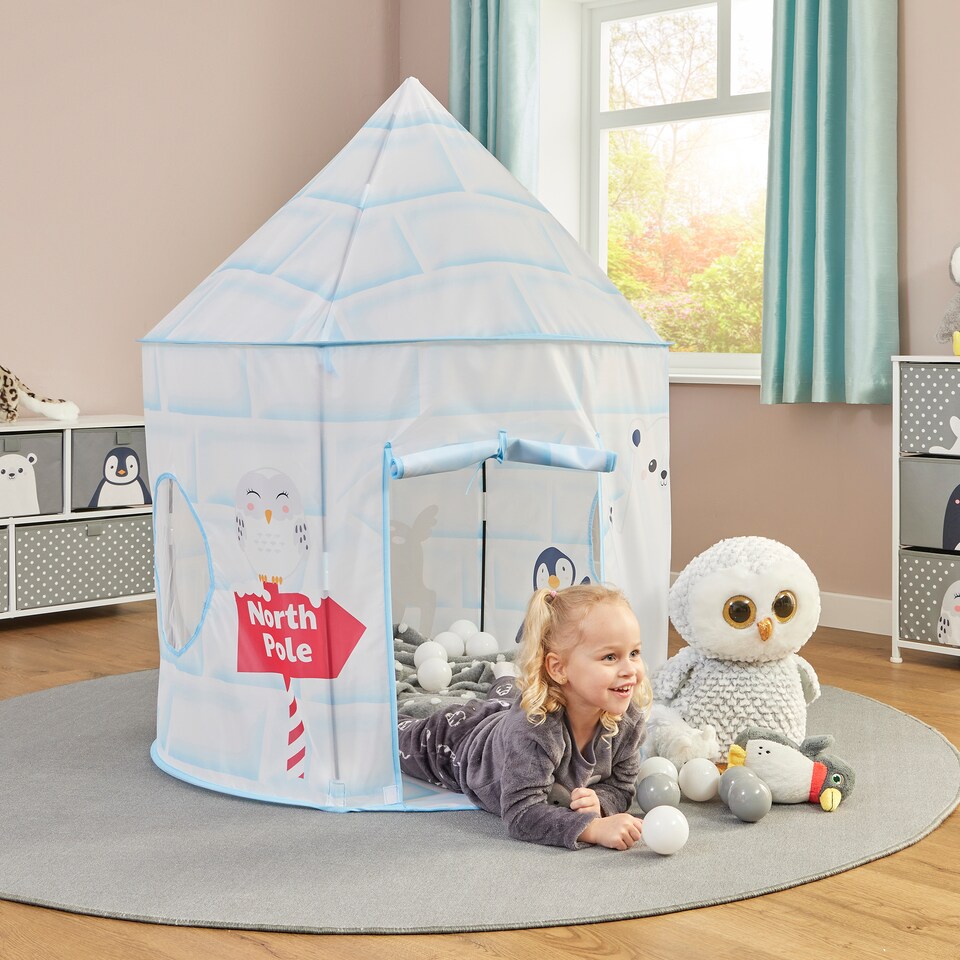 image 1 of Kids Arctic Play Tent and Play Mat Set
