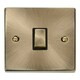 image 2 of SE HOME Antique Brass 1 Gang 20A Ingot DP Switch Brown | Antique Brass