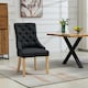 image 2 of Ravenna Fabric Dining Chairs - Set of 2 - Black