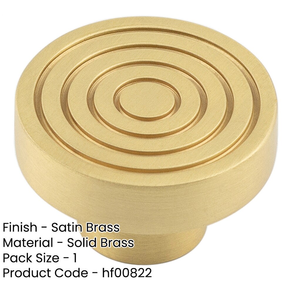 image 1 of Elegant 40mm Satin Brass Cupboard Knob for Stylish Interiors Kitchen Cabinet Knob