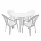 image 1 of Resol Tossa 4 Seater Garden Dining Set - White