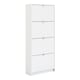 image 1 of Shoes Shoe Cabinet 4 Flip Down Doors and 2 layers in White