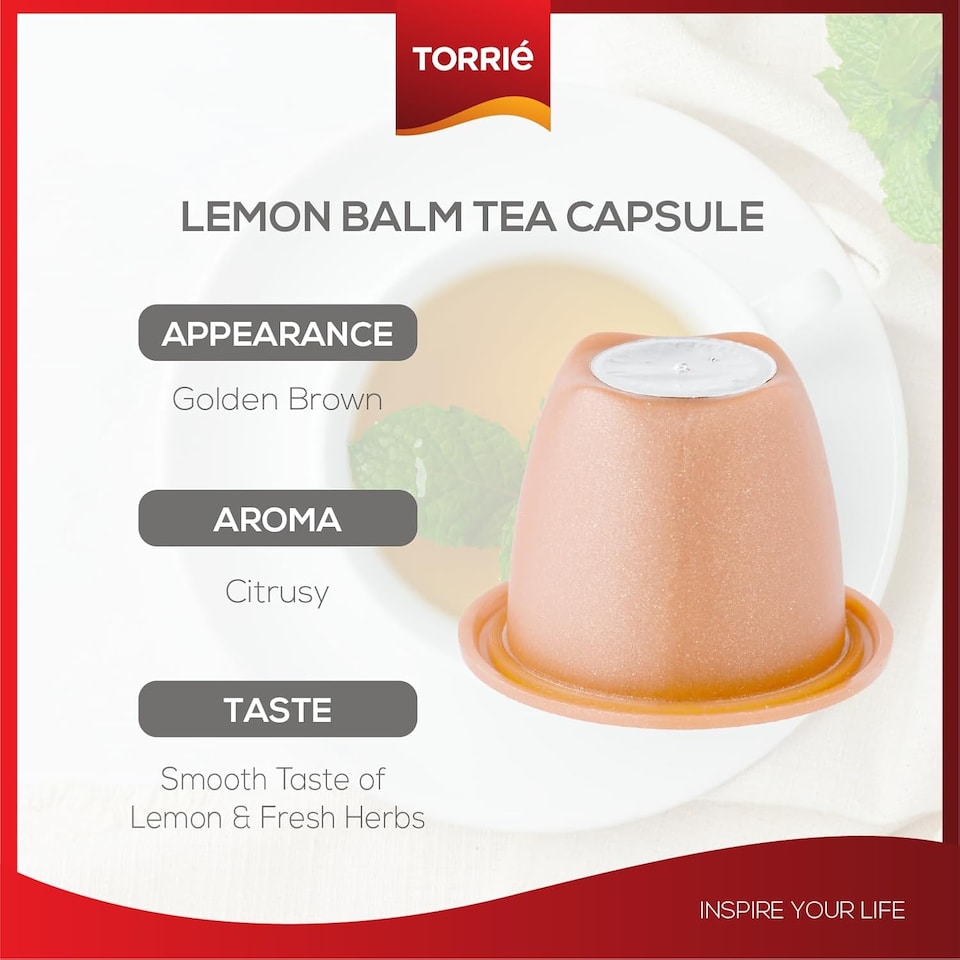 image 1 of Lemon Balm Tea Nespresso Compatible Coffee Machine Capsules (120 Pods)