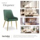 image 7 of Dining Chair Avane - velvet look, padded armchair, high backrest and armrests | Green | green | 6