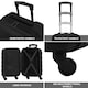 image 4 of Flight Knight 25" 4 Wheel ABS Hard Case Medium Suitcase 100+ Airlines Approved - easyJet, British Airways, Ryanair, Jet2, Emirates & Many More - Check-in | Black | Black Mono | Medium