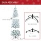 image 7 of HOMCOM 6FT Prelit Snow Flocked Christmas Tree w/ Light, Xmas Decoration Green