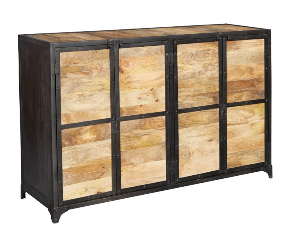 image 1 of Durin Vintage Up cycled Industrial Large Sideboard | Brown