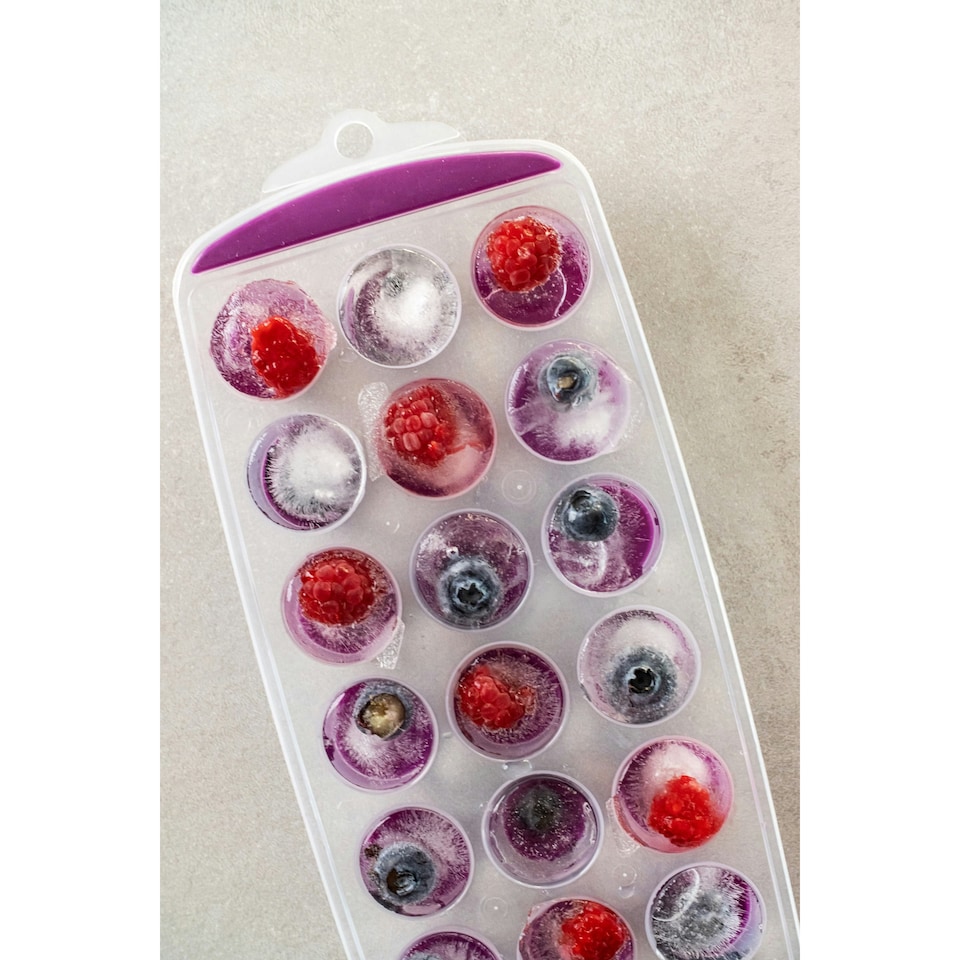 image 1 of Colourworks Silicone Ice Cube Tray Purple