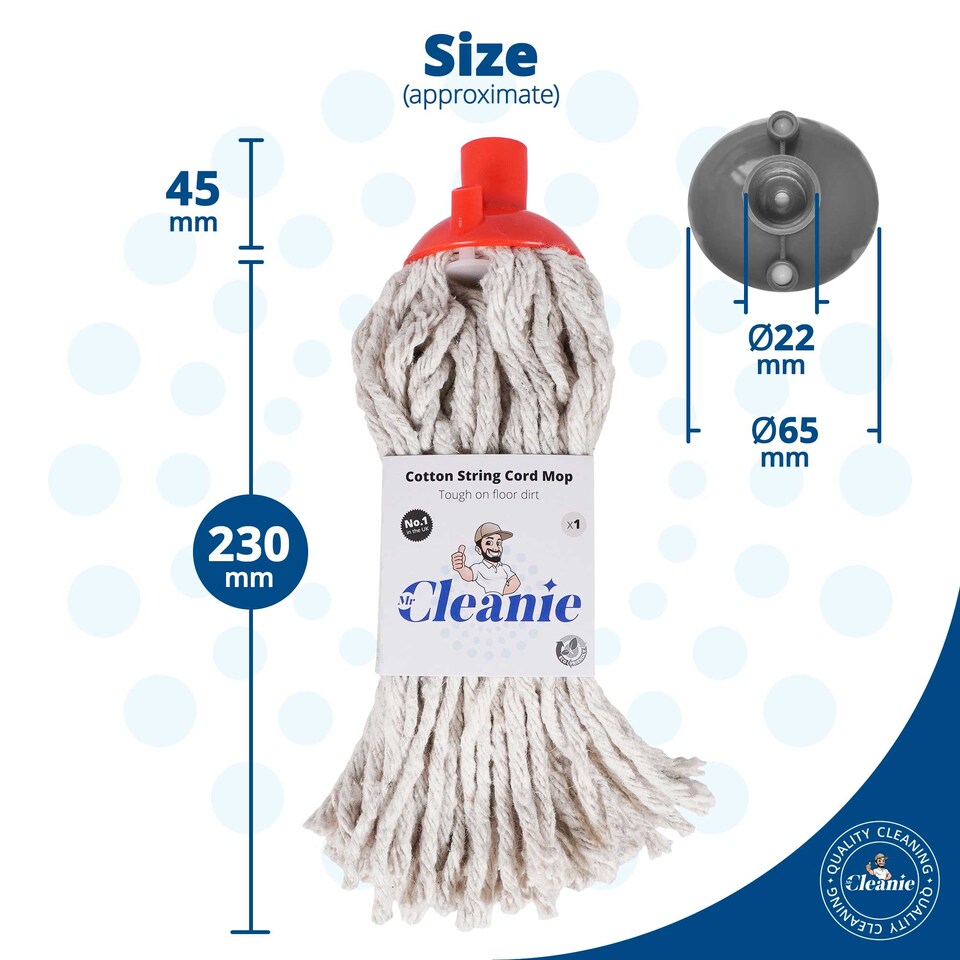 image 1 of Mr Cleanie, Cotton String Mop 5x Packs.