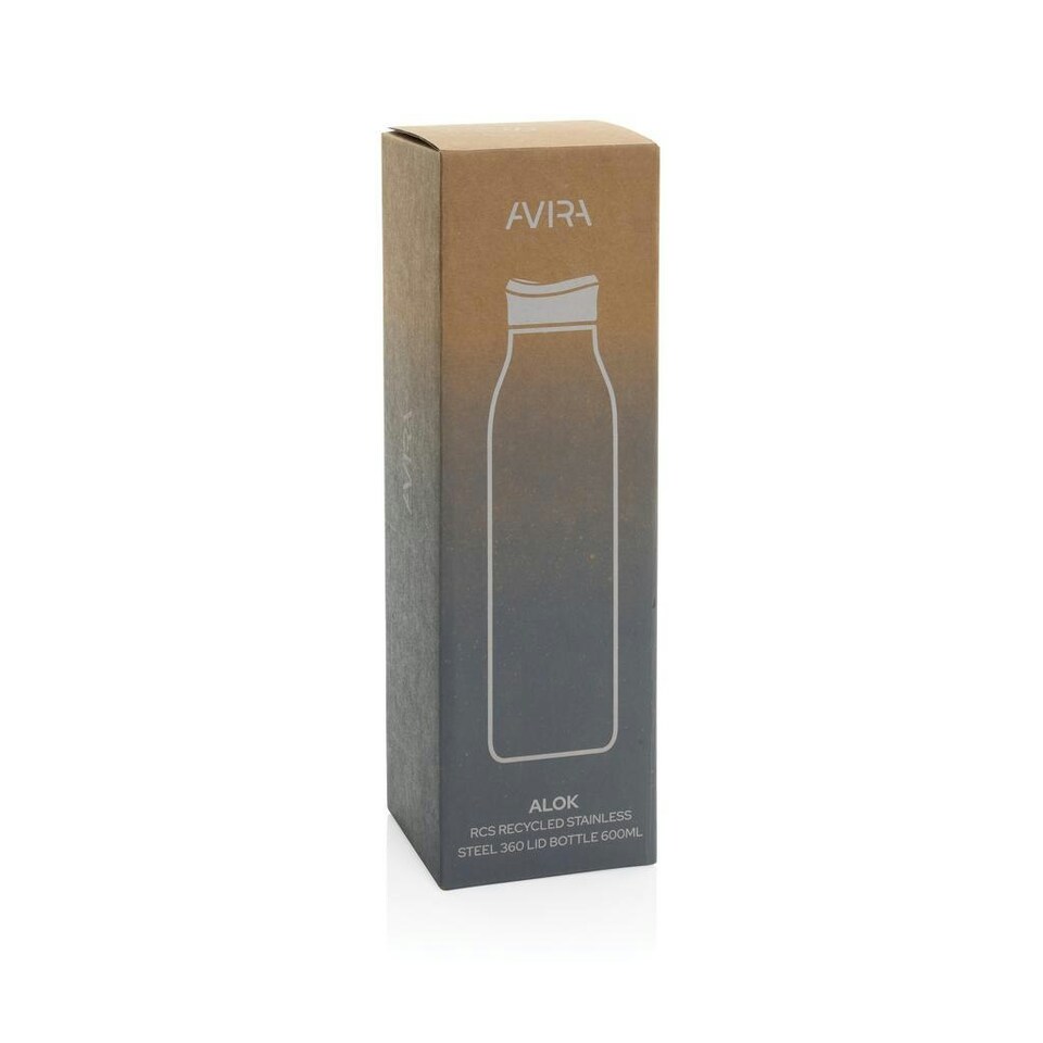 image 1 of Avira Alok Recycled Stainless Steel 600ml Water Bottle - Navy - One Size