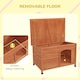 image 3 of PawHut  Wooden Dog Kennel with Removable Floor, Openable Roof