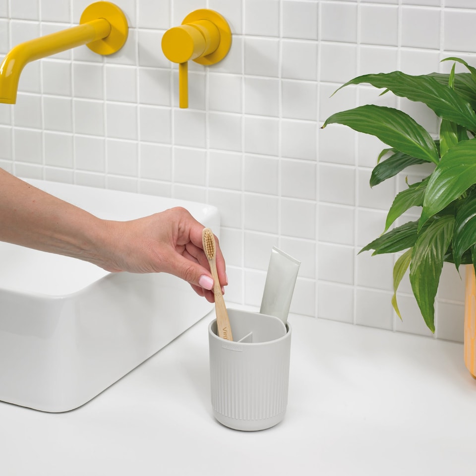 image 1 of Reborn Caddy Bathroom Toothbrush Holder - Stone