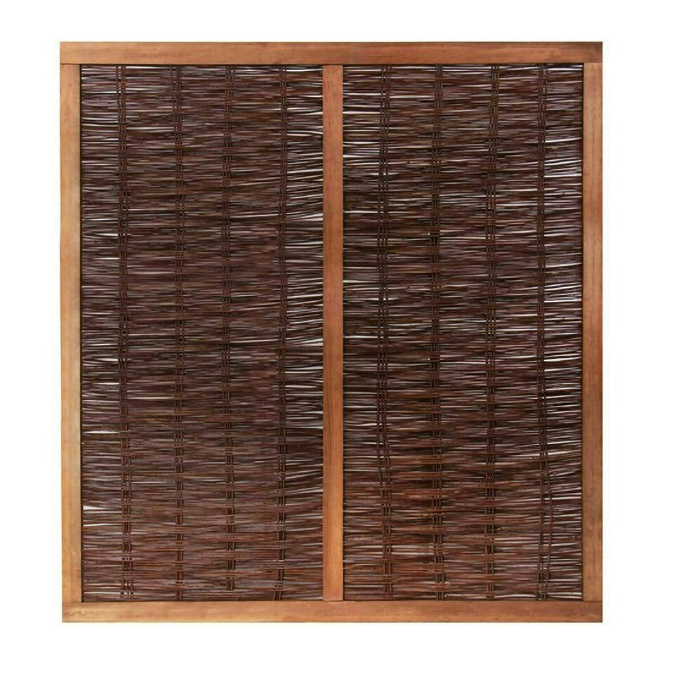 image 1 of Primrose Willow Hurdle Fence Panel Framed Handwoven 6ft x 3ft