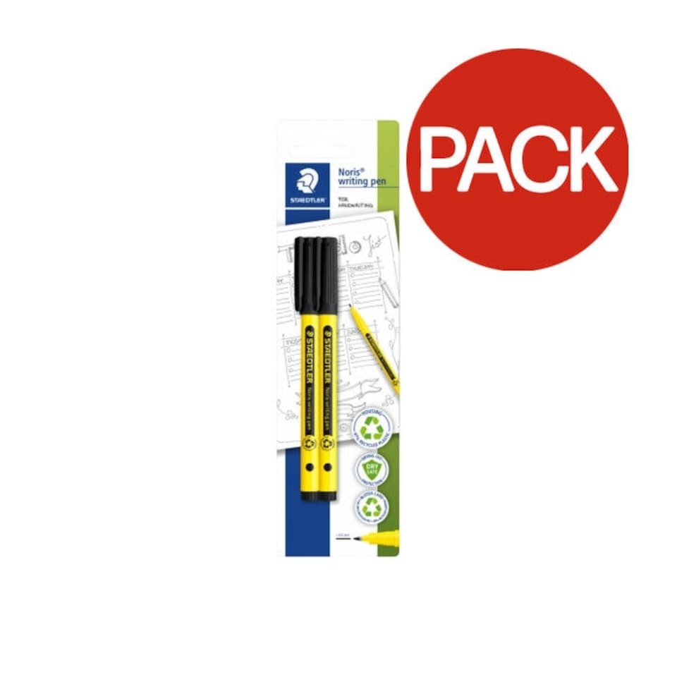 Staedtler Noris Handwriting Pen (Pack of 2) - Black - One Size