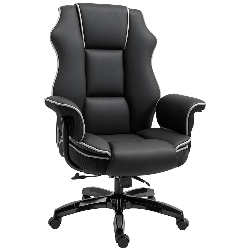 image 1 of Vinsetto High Back Office Chair with Height Adjustable, Reclining, Black