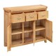 image 2 of Bologna 3 Door 3 Drawer Sideboard - L44 x W150 x H86 cm - Oak | Brown