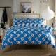 image 1 of 100% Soft Cotton Printed Sedge Piped Duvet Cover Set Blue | Blue | King