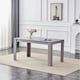 image 2 of Dining Table Grey Wood Kitchen Place for 6 Seats, Dining Table Only (Grey H75 x L140 x W80 CM) Grey