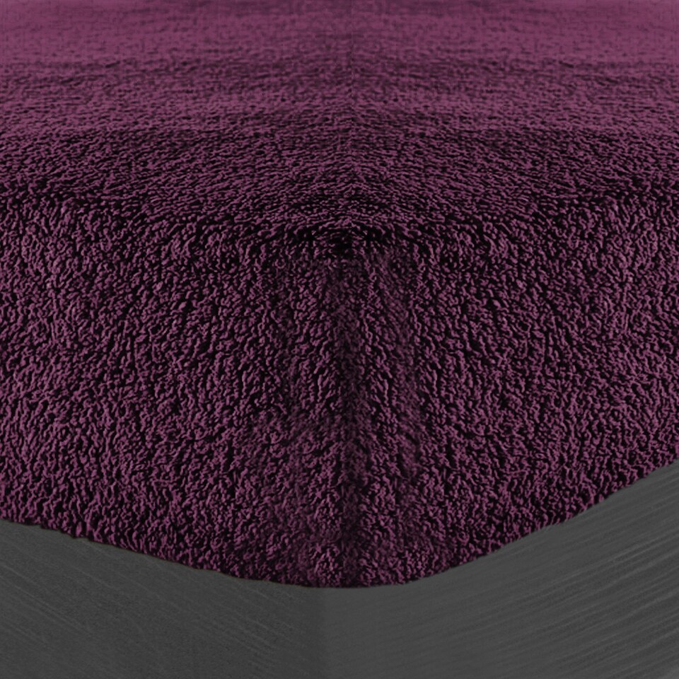 image 1 of Teddy Fitted Sheet 30cm Extra Deep Soft Cuddly Soft Touch Bedding Purple | King