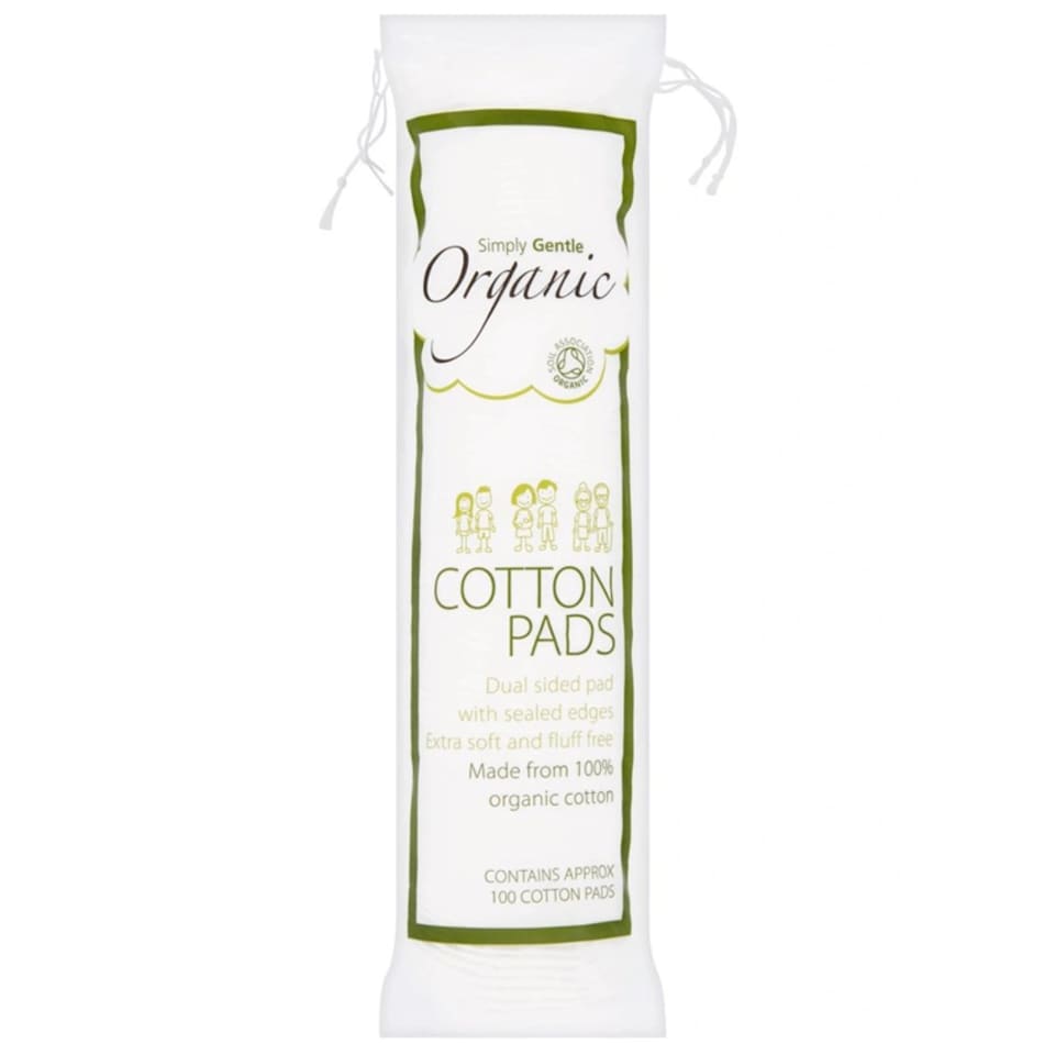 Organic Cotton Pads, 100 Pads (Simply Gentle)