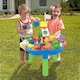image 5 of 40-Piece Sand & Water Activity Table - 3 Compartments with Water Blaster & Toys - Outdoor Play Multi