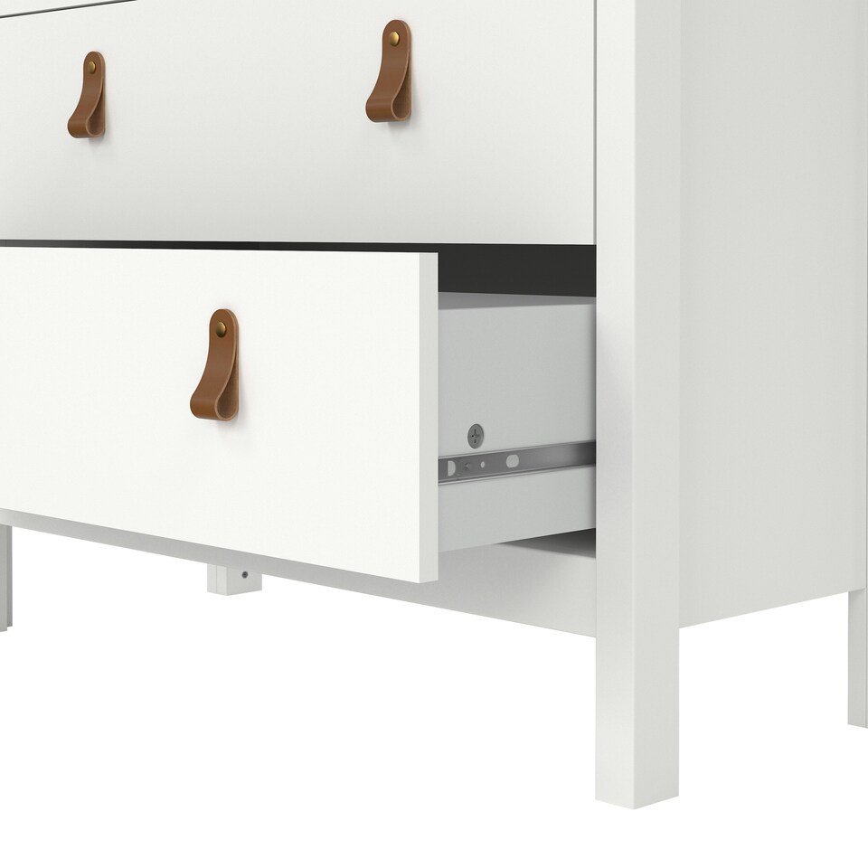 image 1 of Barcelona China Cabinet 2 Glass Doors with 3 Drawers in White