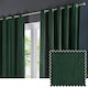 image 1 of Paoletti Corinthian Velvet Room Darkening Deep Green Eyelet Curtains (W)229cm x 183 cm | Multi