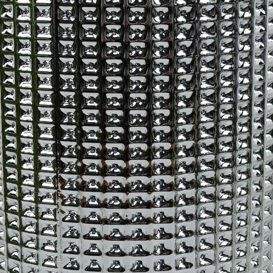 image 1 of 30cm Silver Dot Glass Vase | Silver | 30