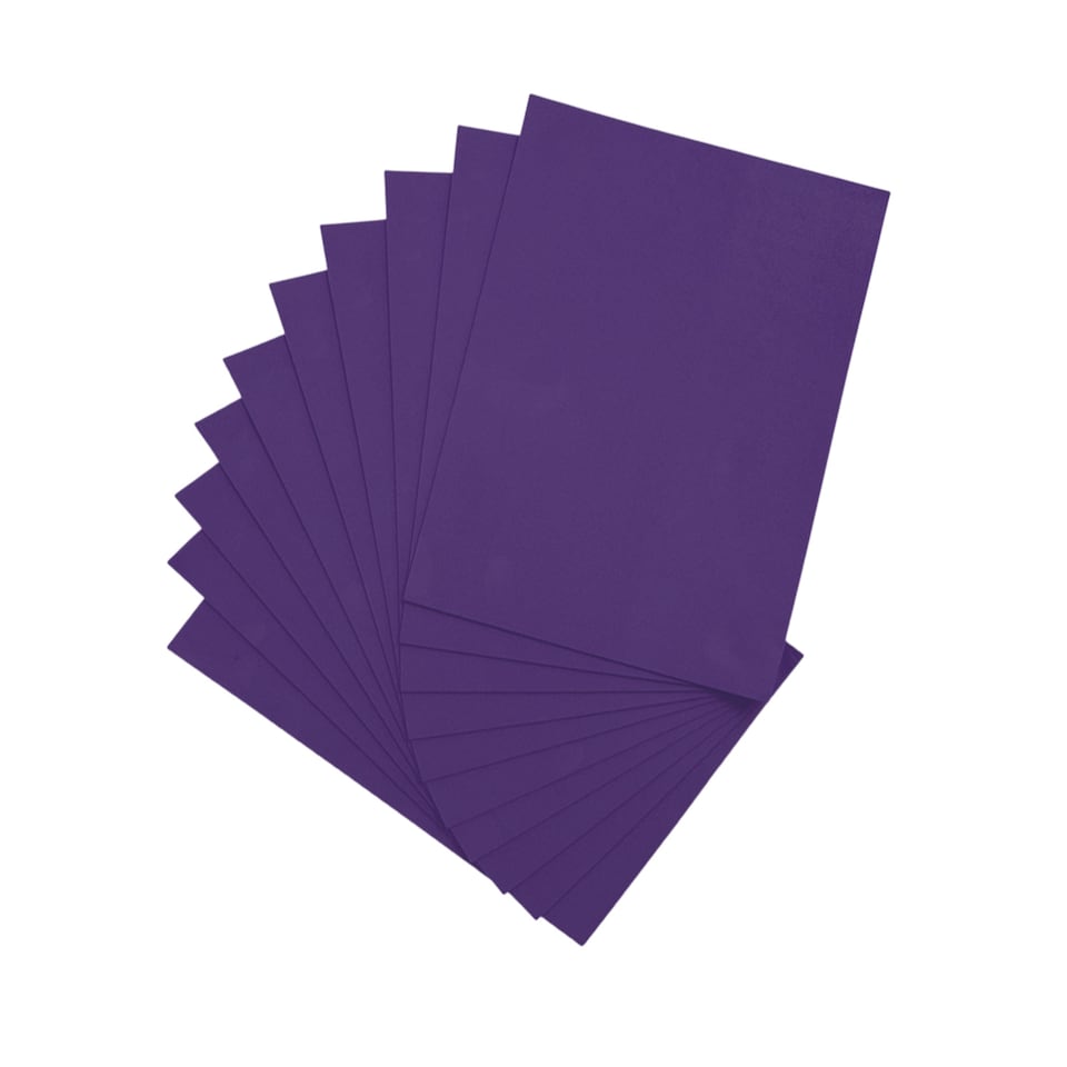 image 1 of Pack of 10 A5 Purple Coloured Eva Foam Sheets | Purple | Purple | A5