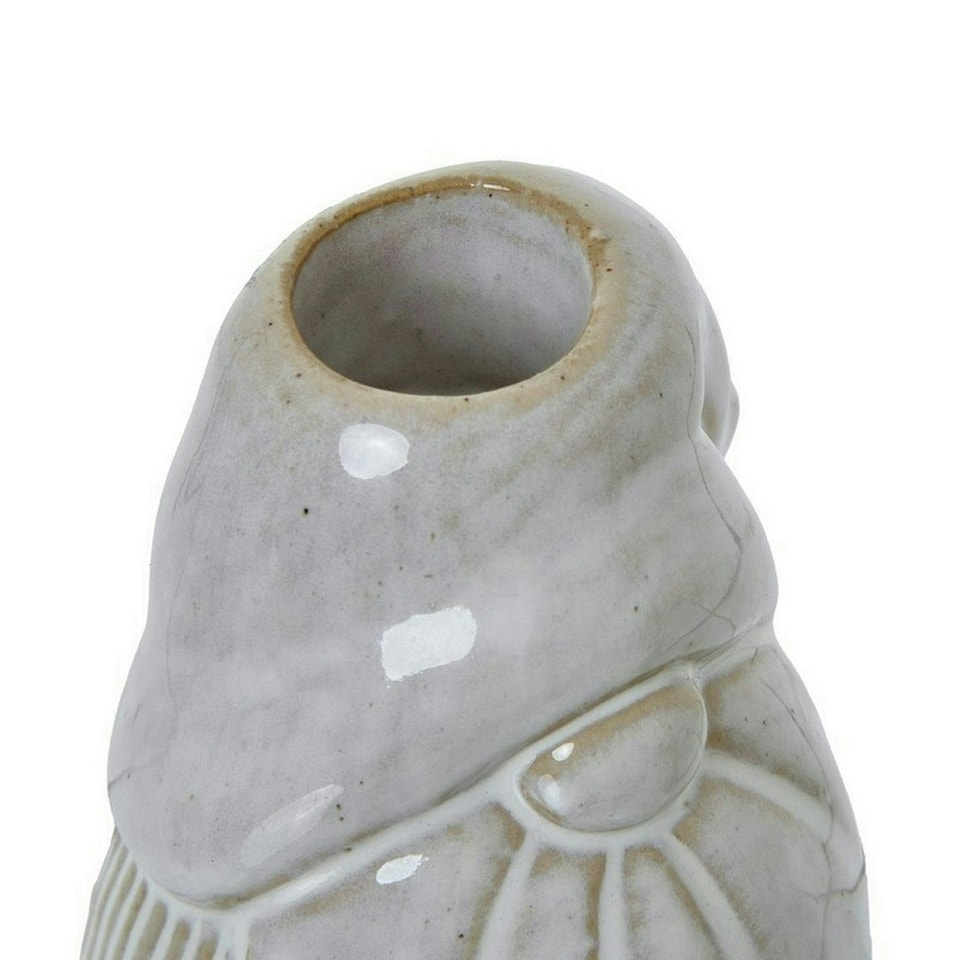 image 1 of Gonk Taper Candle Holder - Ceramic - L7 x W7 x H11 cm - White White