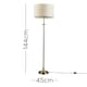 image 3 of ValueLights Traditional Style Antique Brass Sconce Floor Lamp With Beige Shade | Cream