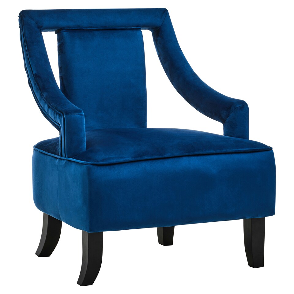 image 1 of Interiors by Premier Midnight Blue Velvet Chair Blue