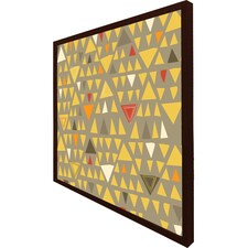Yellow geometric triangles (Picutre Frame) Brown | XS