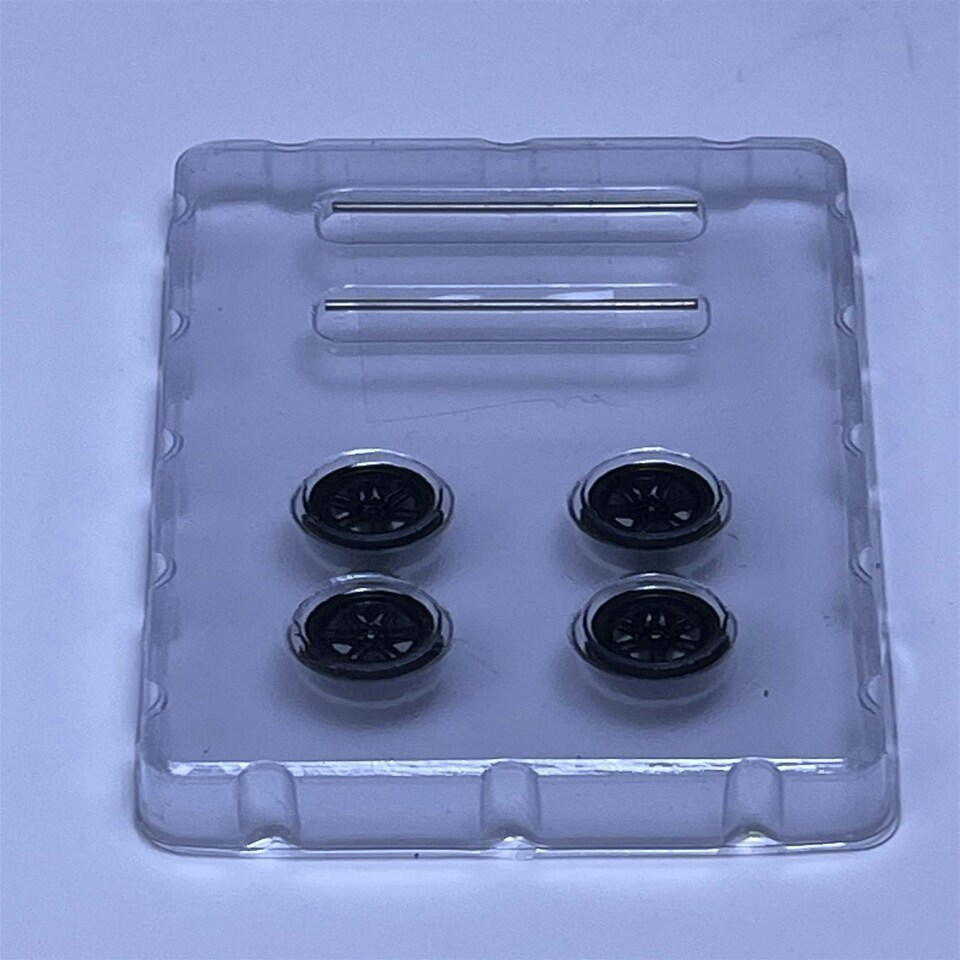 image 1 of BNDS Custom Wheel Parts Wheel and Tyre Set Gloss Black 1:64 MOT Hobby BC26403SBK