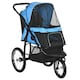 image 1 of PawHut 3 Wheel Pet Stroller, for Medium Small Dogs, Foldable Cat Pram - Blue