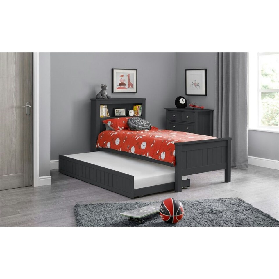image 1 of Anthracite Bookcase Bed with Underbed - Single 3ft (90cm)