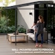 image 6 of Outsunny Wall Mounted Pergola Gazebo with PA Coating Fabric and Metal Frame, Lean to Garden Gazebo, Wind Resistant Outdoor Sun Shade Shelter for Garden, Deck | Grey | Dark Grey | 238L x 238W x 235H cm