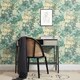 image 3 of Patina Concrete Effect Wallpaper in Teal and Ochre Multi