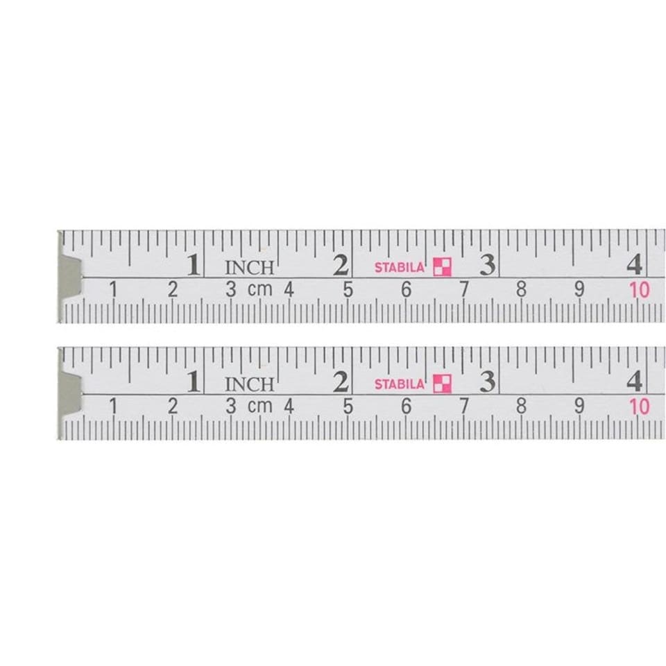 Stabila Wooden Folding Rule 2m/78in - White - One Size