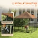 image 6 of PawHut Outdoor Dog House Kennel with Canopy Top & Lock Rotating Bowl Holder