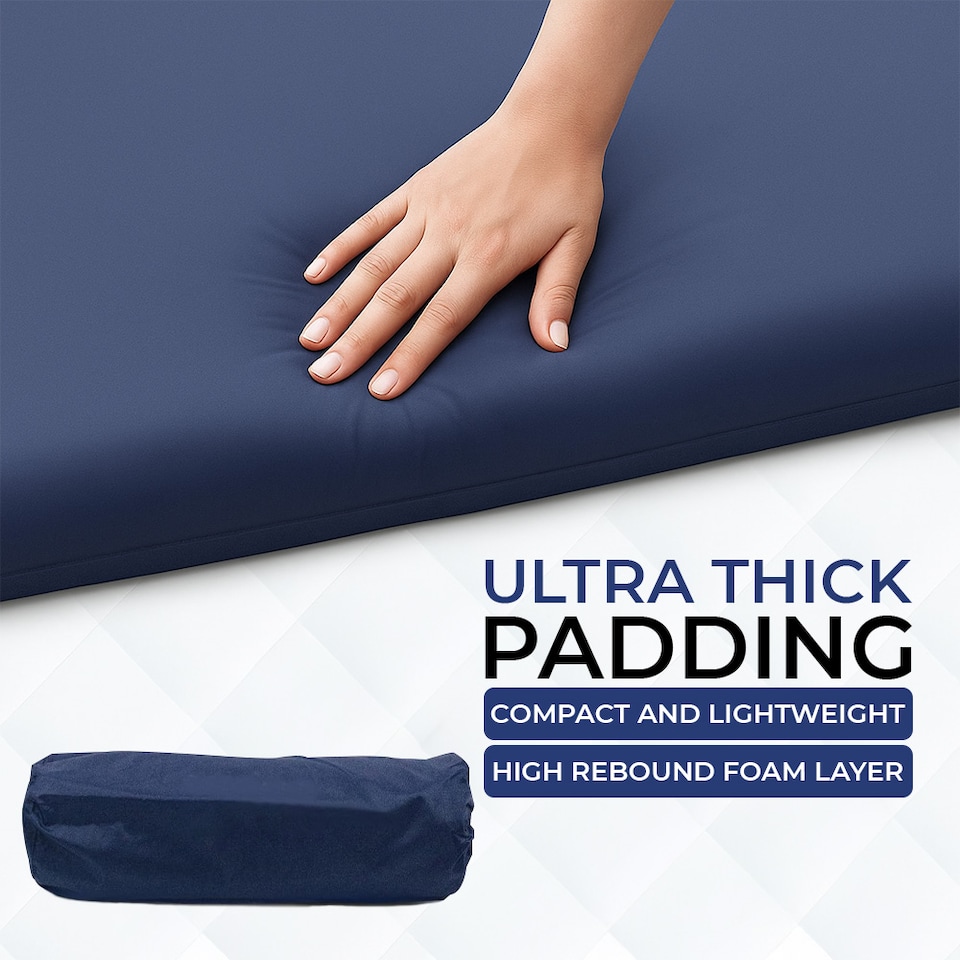 image 1 of Alivio Waterproof Self Inflating Sleeping Mat 1.5in Memory Foam Camping Pad for Hiking, Tent, Travel (Single)