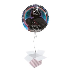 Star Wars Darth Vader Round Foil Helium Balloon - Inflated Balloon in a Box