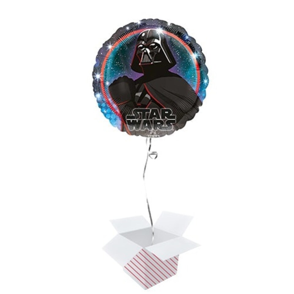 Star Wars Darth Vader Round Foil Helium Balloon - Inflated Balloon in a Box