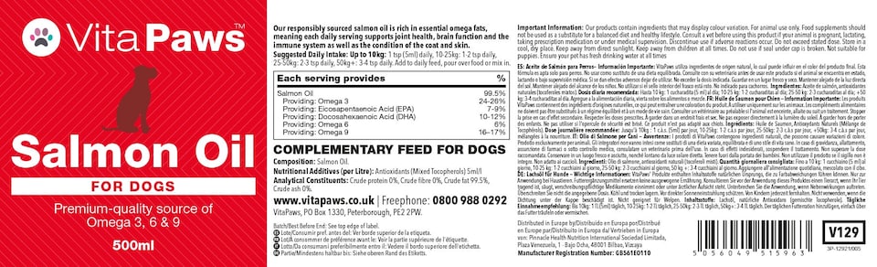 image 1 of Scottish Salmon Oil for Dogs - 500 ml
