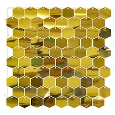 Metallic Gold Hexagons Sequin Wall Panel Backdrop 30cm x 30cm