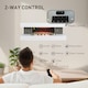 image 4 of HOMCOM 2000W Wall Mounted Electric Fireplace, Freestanding, 2000W, White